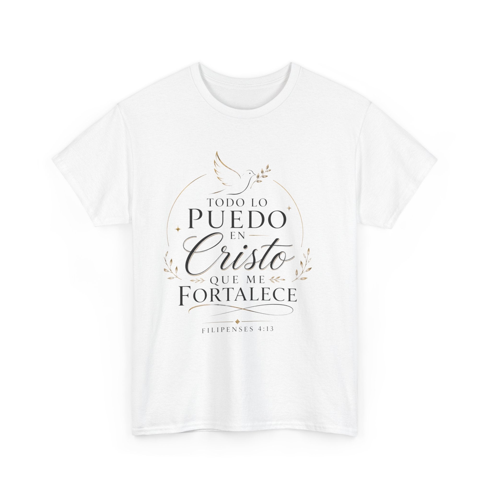 Todo lo Puedo en Cristo que me Fortalece – Camiseta Cristiana Inspiradora