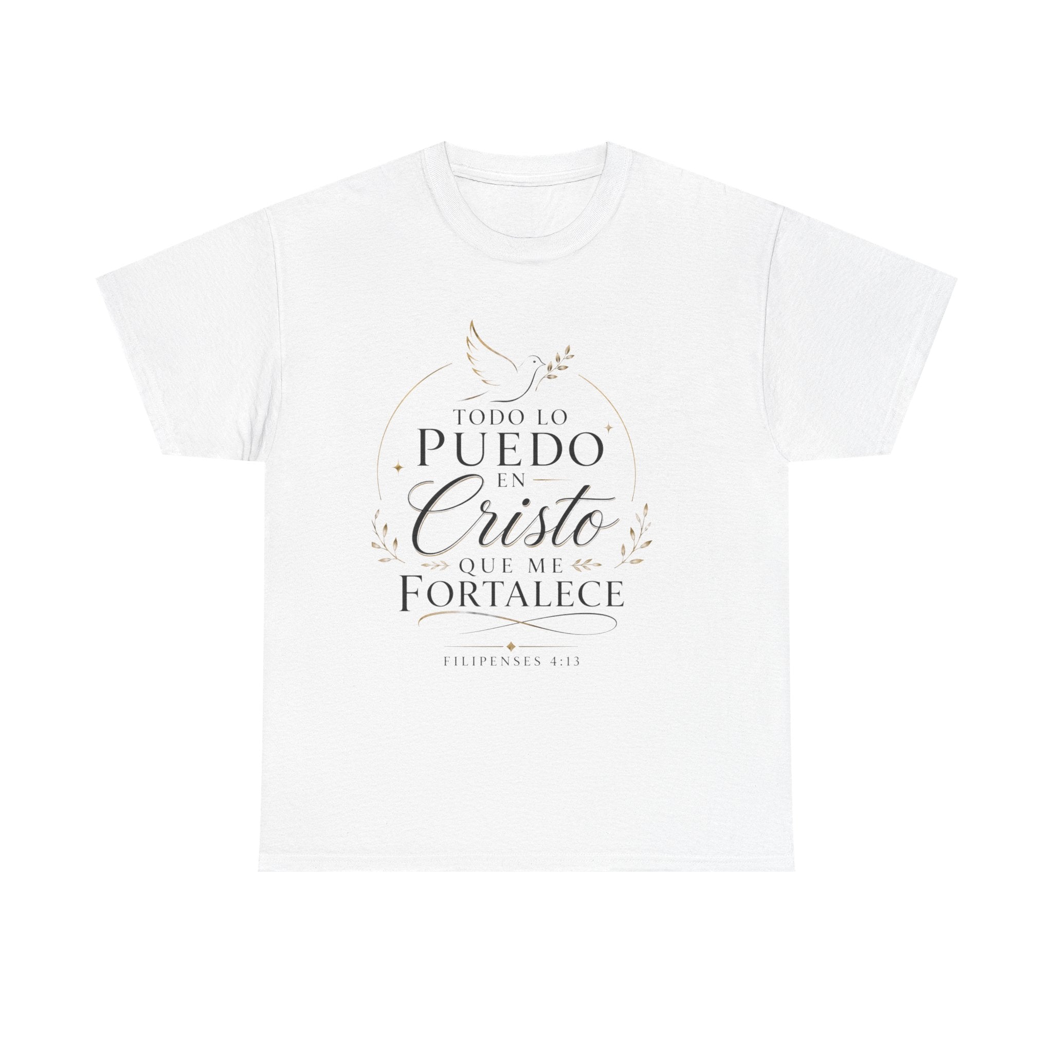 Todo lo Puedo en Cristo que me Fortalece – Camiseta Cristiana Inspiradora
